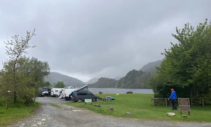 A small number of large camper vans are provided